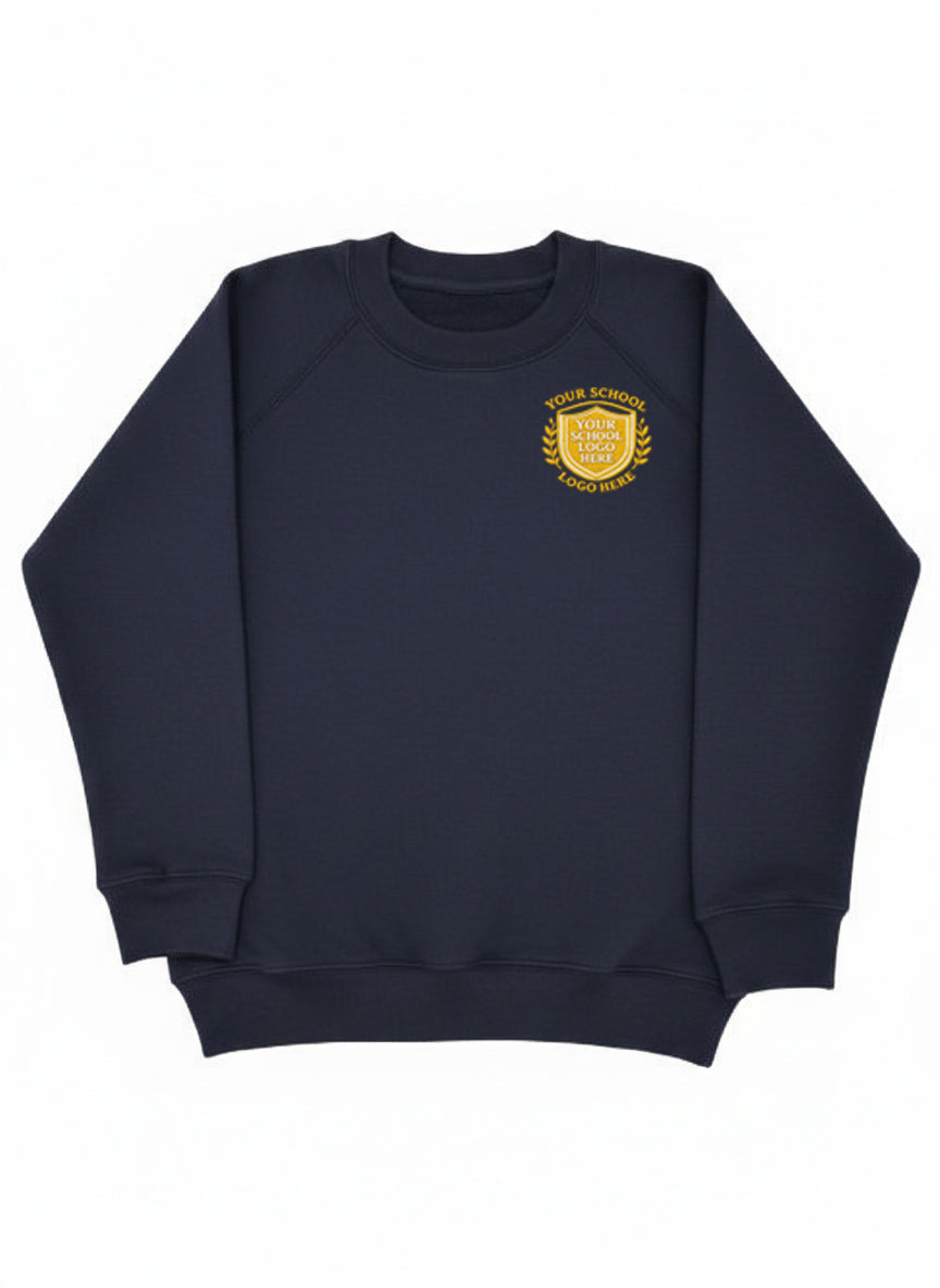 French Navy Sports Sweatshirt - Left Chest Embroidered