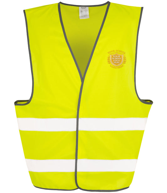 Flo Yellow Hi-Vis Vest - Left Chest Embroidered