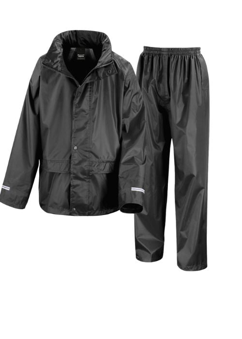 Black Waterproof Rain Suit