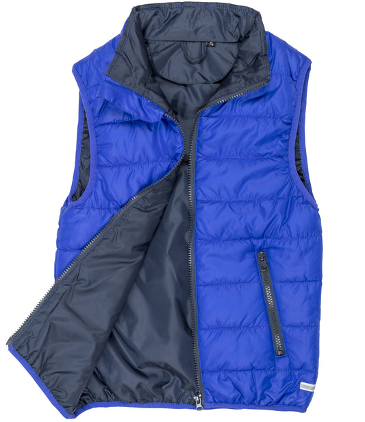 Royal/Navy Children's Padded Body Warmer - Left Chest Embroidered