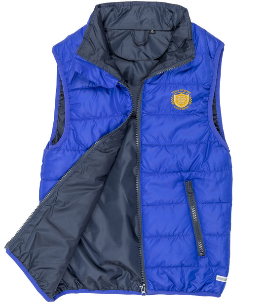 Royal/Navy Children's Padded Body Warmer - Left Chest Embroidered