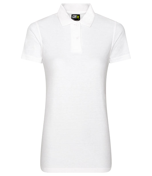 White Ladies Piqué Polo Shirt - Left Chest Embroidered