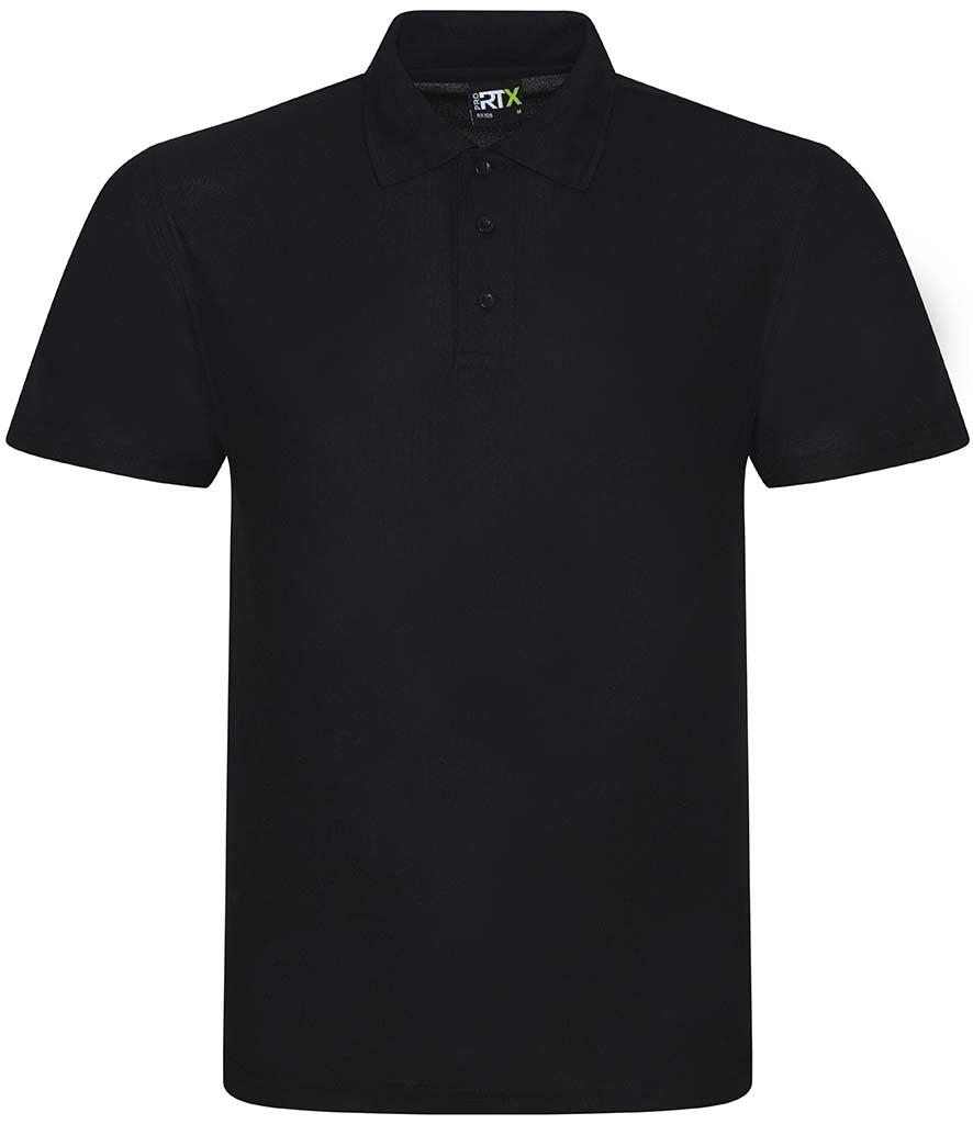 Black Polyester Polo Shirt - Left Chest Embroidered