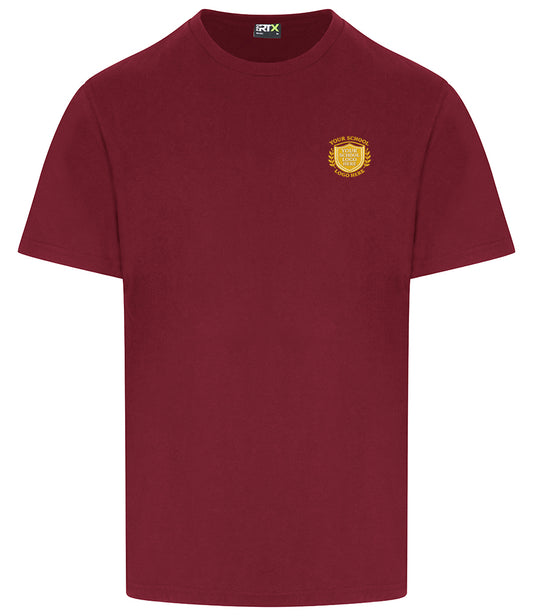 Burgundy RTX T-Shirt - Left Chest Embroidered