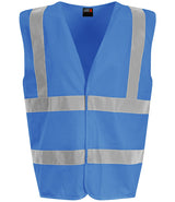 Royal Blue Hi-Vis Waistcoat - Back and Left Chest Print (Staffwear)
