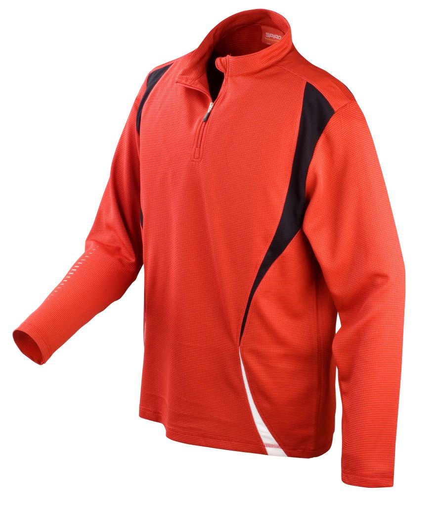 Red/Black/White Training Top - Left Chest Embroidered