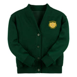 Bottle Green Essential Sweat Cardigan - Left Chest Embroidered
