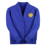 Royal Blue Essential Sweat Cardigan - Left Chest Embroidered
