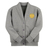 School Grey PRIMARY Sweat Cardigan - Left Chest Embroidered
