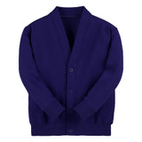 Navy Classic Cotton Rich Sweat Cardigan - Left Chest Embroidered
