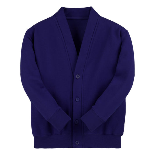 Navy Classic Cotton Rich Sweat Cardigan - Left Chest Embroidered