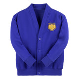 Royal Blue Classic Cotton Rich Sweat Cardigan - Left Chest Embroidered
