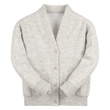 Ash Grey Essential Sweat Cardigan - Left Chest Embroidered
