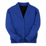 Electric Blue Essential Sweat Cardigan - Left Chest Embroidered
