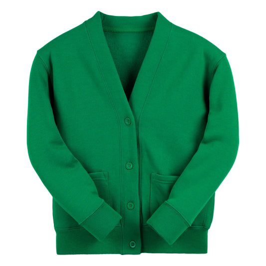 Emerald Essential Sweat Cardigan - Left Chest Embroidered