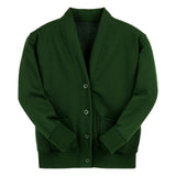 Forest Green Essential Sweat Cardigan - Left Chest Embroidered
