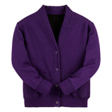 Purple Essential Sweat Cardigan - Left Chest Embroidered

