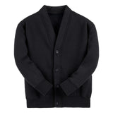 Black Classic Cotton Rich Sweat Cardigan - Left Chest Embroidered
