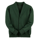 Bottle Green Classic Cotton Rich Sweat Cardigan - Left Chest Embroidered
