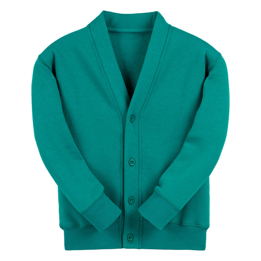 Jade Classic Cotton Rich Sweat Cardigan - Left Chest Embroidered