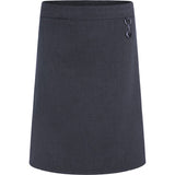 Grey Stretch Skirt with Heart Motif
