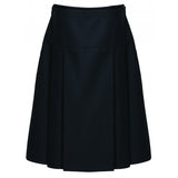 Black Drop Waist Pleated Skirt

