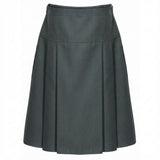 Grey Drop Waist Pleated Skirt
