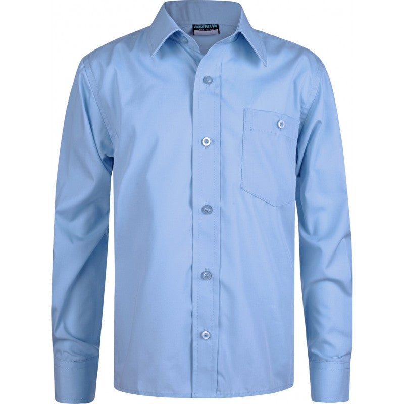 Light Blue Boys' Long Sleeve Shirts (Twin Pack)
