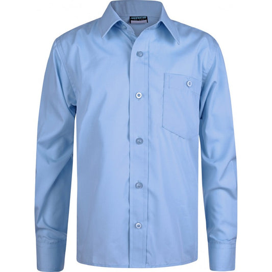Light Blue Boys' Long Sleeve Shirts (Twin Pack)