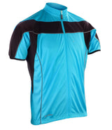Aqua Blue Cycling Top - Back and Front Print - Centre Front | Support Dogs Center Back
