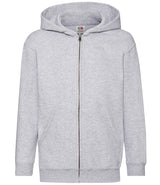 Heather Grey Zip-Up Hoodie - Left Chest Embroidered
