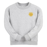 Ash Grey Essential Crew Neck Sweatshirt - Left Chest Embroidered
