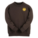 Brown Essential Crew Neck Sweatshirt - Left Chest Embroidered
