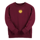 Burgundy Essential Crew Neck Sweatshirt - Centre Chest Print
