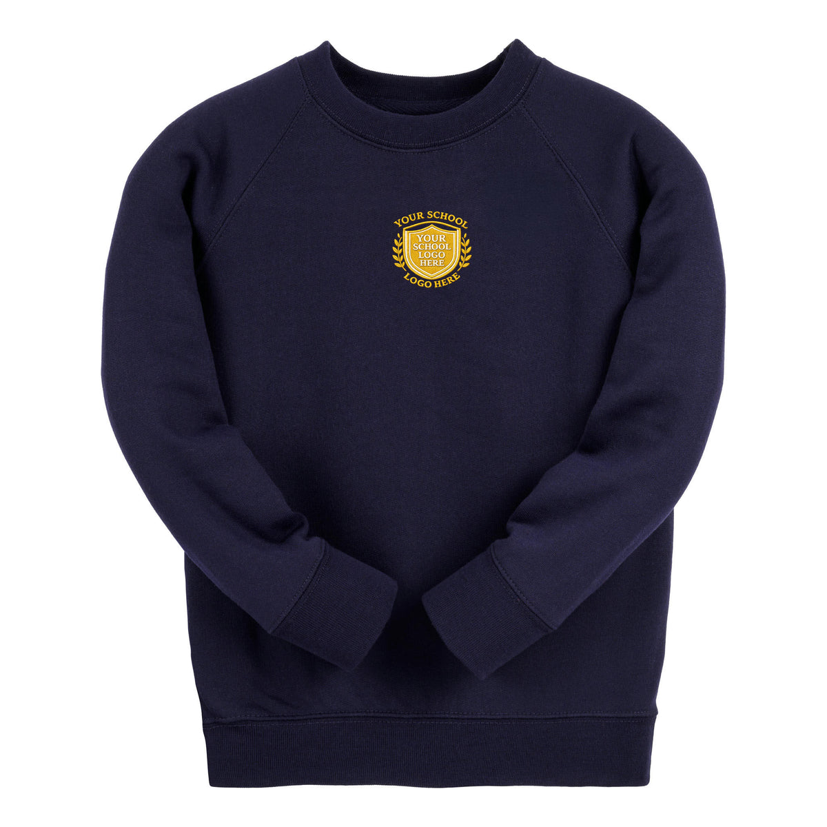 Navy Essential Crew Neck Sweatshirt - Centre Chest Print