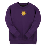 Purple Essential Crew Neck Sweatshirt - Centre Chest Print
