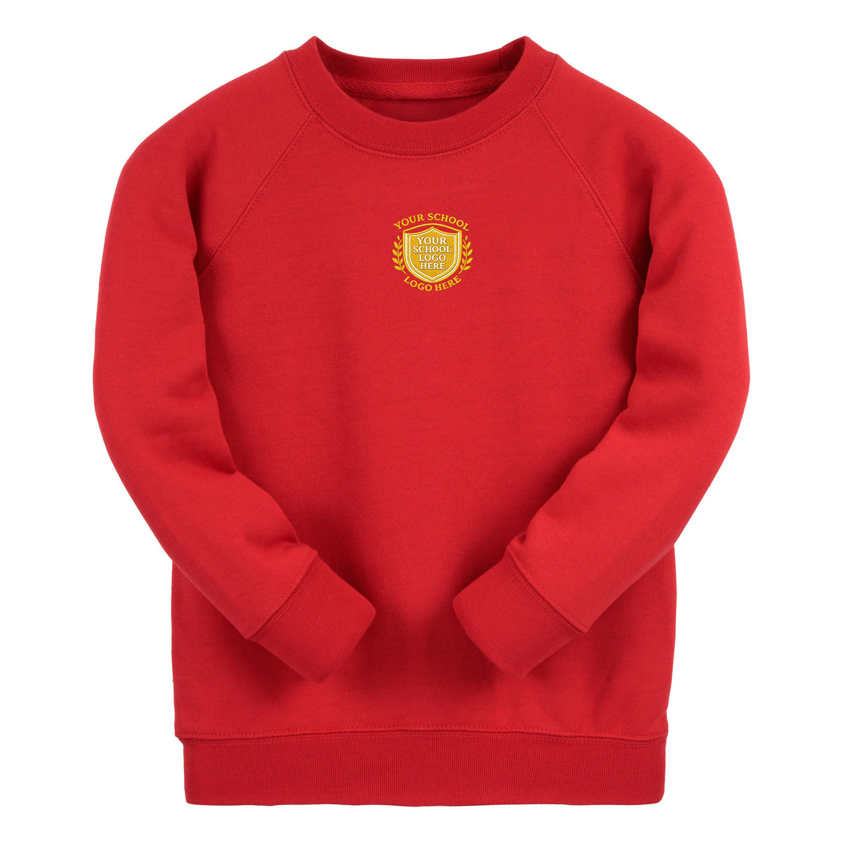 Red Essential Crew Neck Sweatshirt - Centre Chest Print