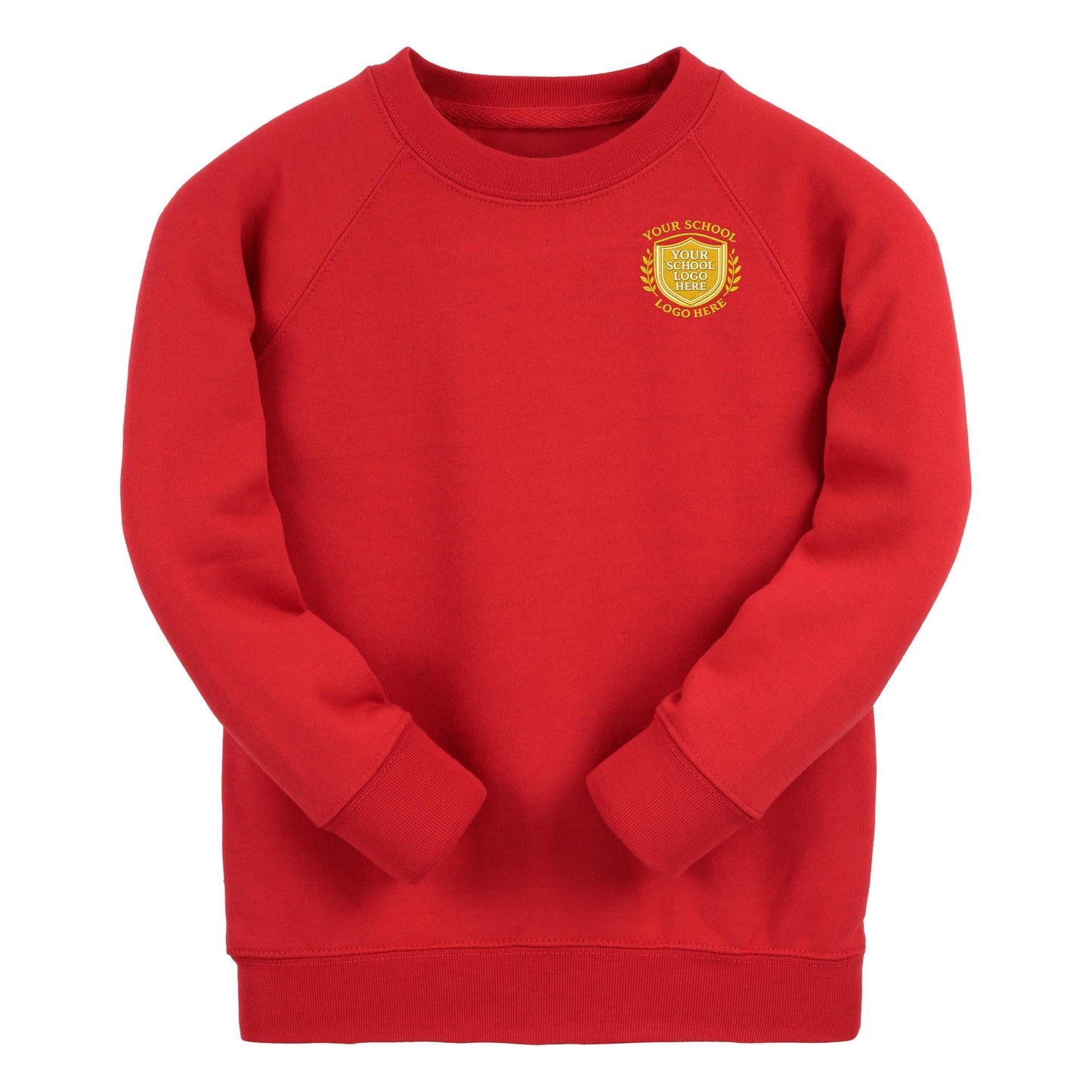 Red Essential Crew Neck Sweatshirt - Left Chest Embroidered