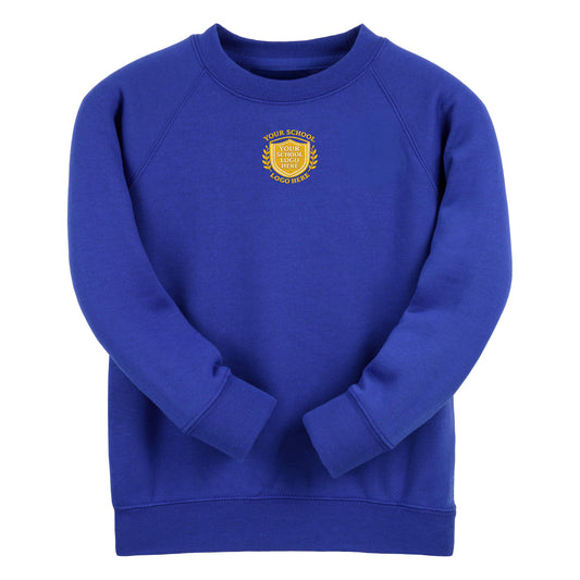 Royal Blue Essential Crew Neck Sweatshirt - Centre Chest Print