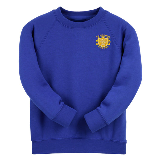 Royal Blue Essential Crew Neck Sweatshirt - Left Chest Embroidered