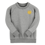 School Grey PRIMARY Crew Neck Sweatshirt - Left Chest Embroidered
