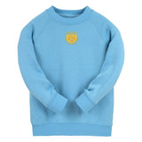 Sky Blue Essential Crew Neck Sweatshirt - Centre Chest Print
