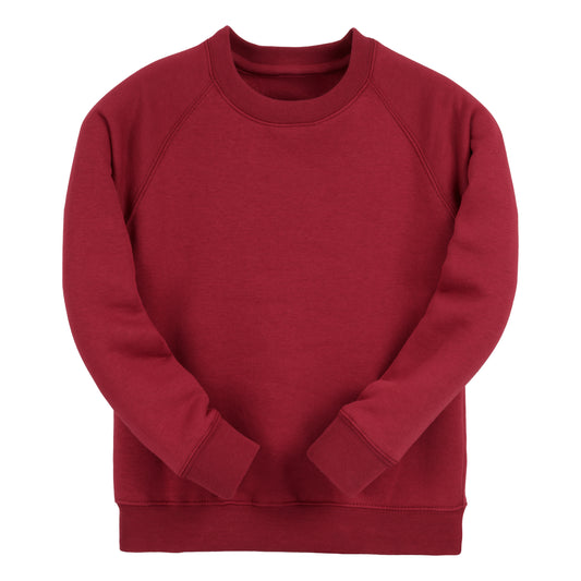 Bordeaux Classic Cotton Rich Crew Neck Sweatshirt - Left Chest Embroidered