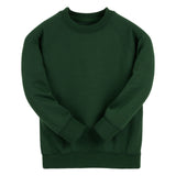 Bottle Green Classic Cotton Rich Crew Neck Sweatshirt - Left Chest Embroidered
