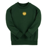 Bottle Green Classic Cotton Rich Crew Neck Sweatshirt - Centre Chest Print
