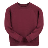 Burgundy Classic Cotton Rich Crew Neck Sweatshirt - Left Chest Embroidered
