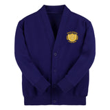 Navy Classic Cotton Rich Sweat Cardigan - Left Chest Embroidered
