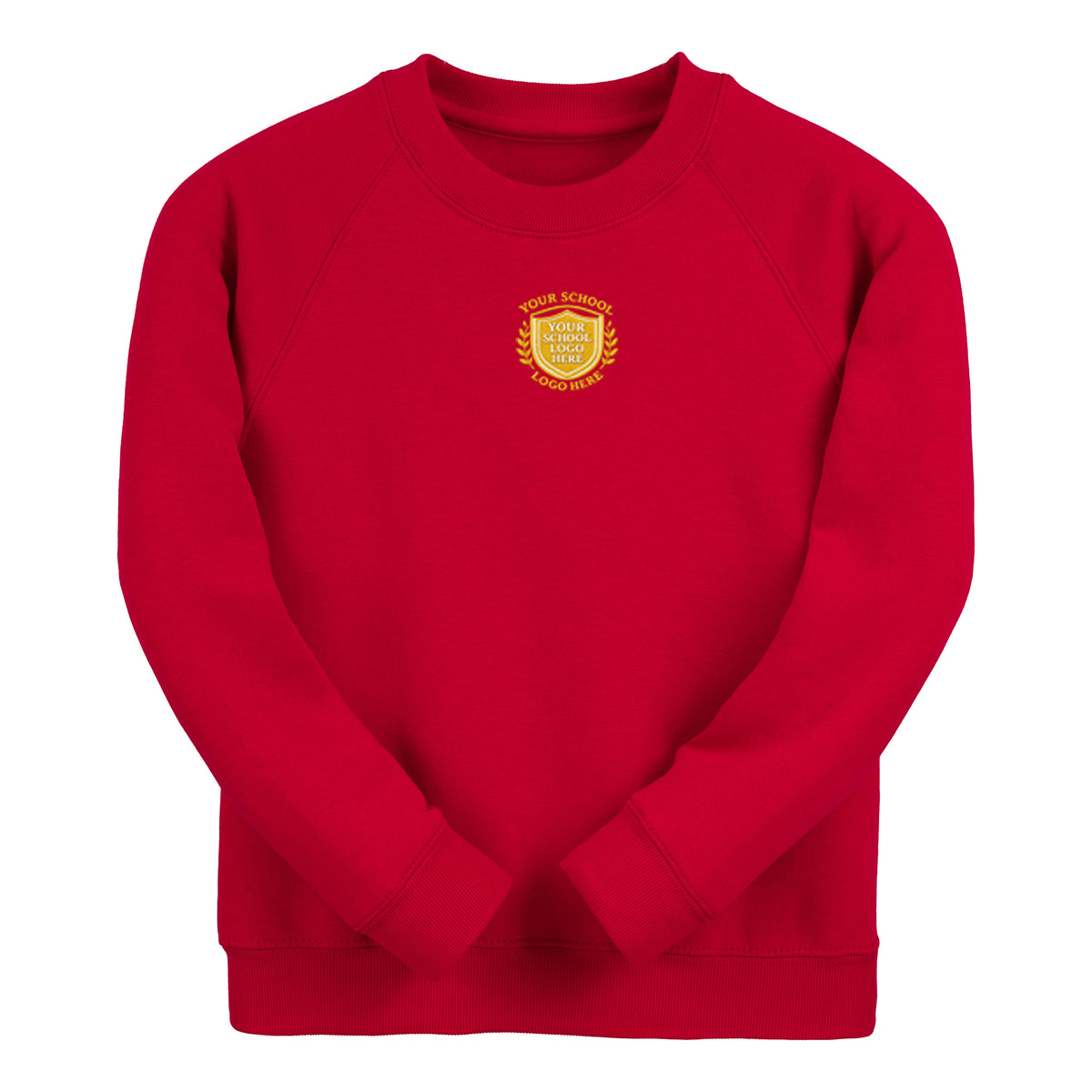 Red Classic Cotton Rich Crew Neck Sweatshirt - Centre Chest Print