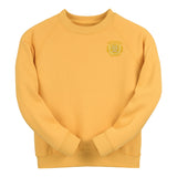 Yellow Classic Cotton Rich Crew Neck Sweatshirt - Left Chest Embroidered
