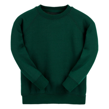 Bottle Green Essential Crew Neck Sweatshirt - Left Chest Print
